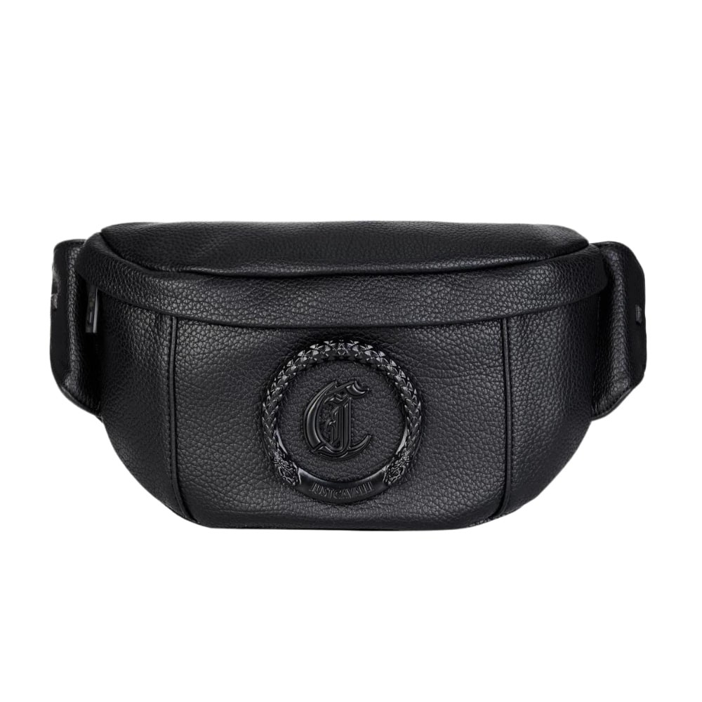 JUST CAVALLI Black JC Logo Metal Circle Sachet - Style 4