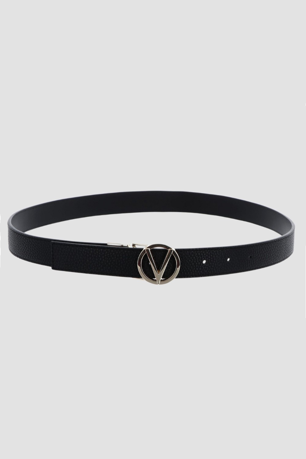 VALENTINO Black Roof Plaque Buckle Belt