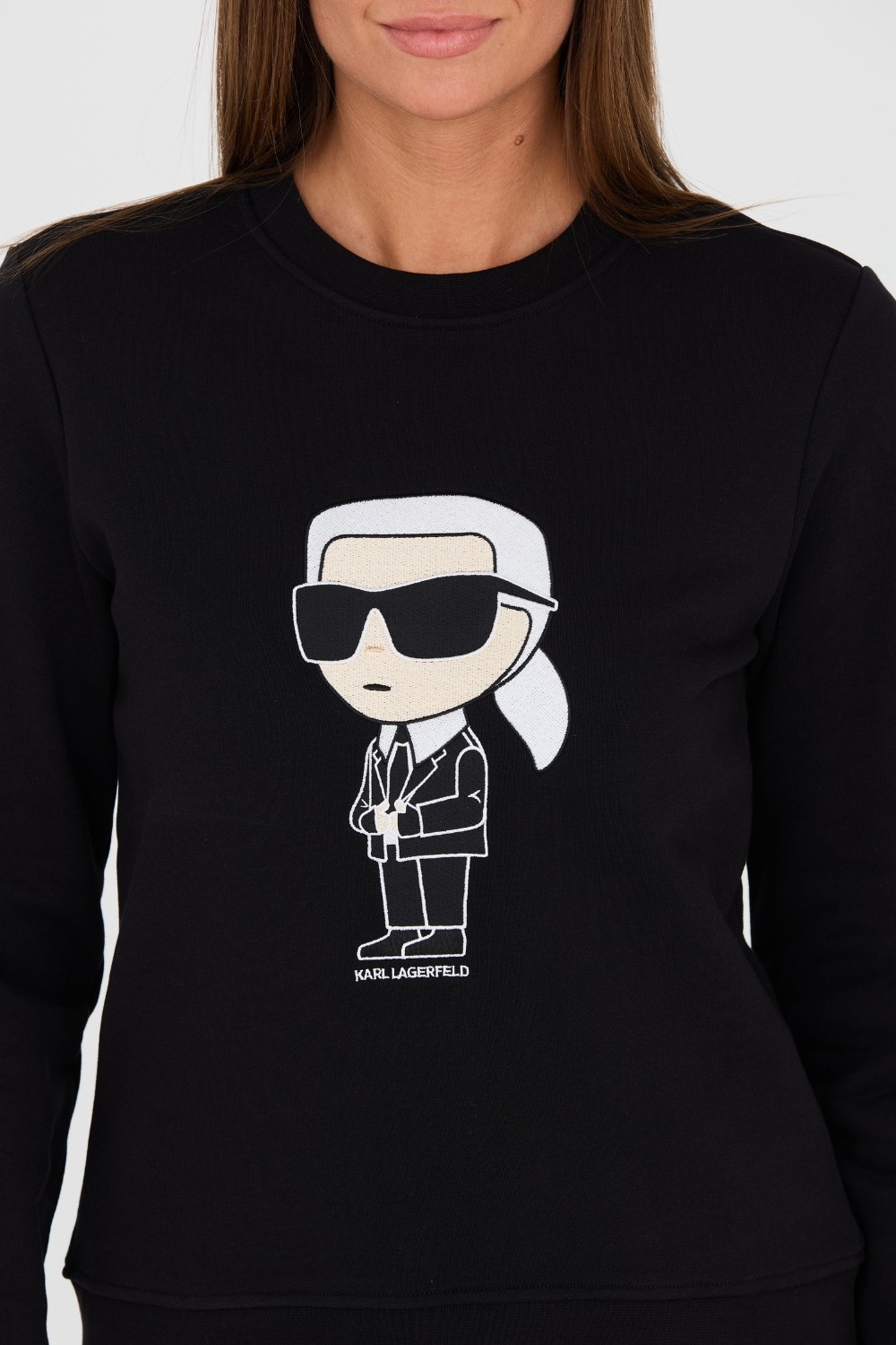 KARL LAGERFELD Czarna damska bluza Ikonik 2.0