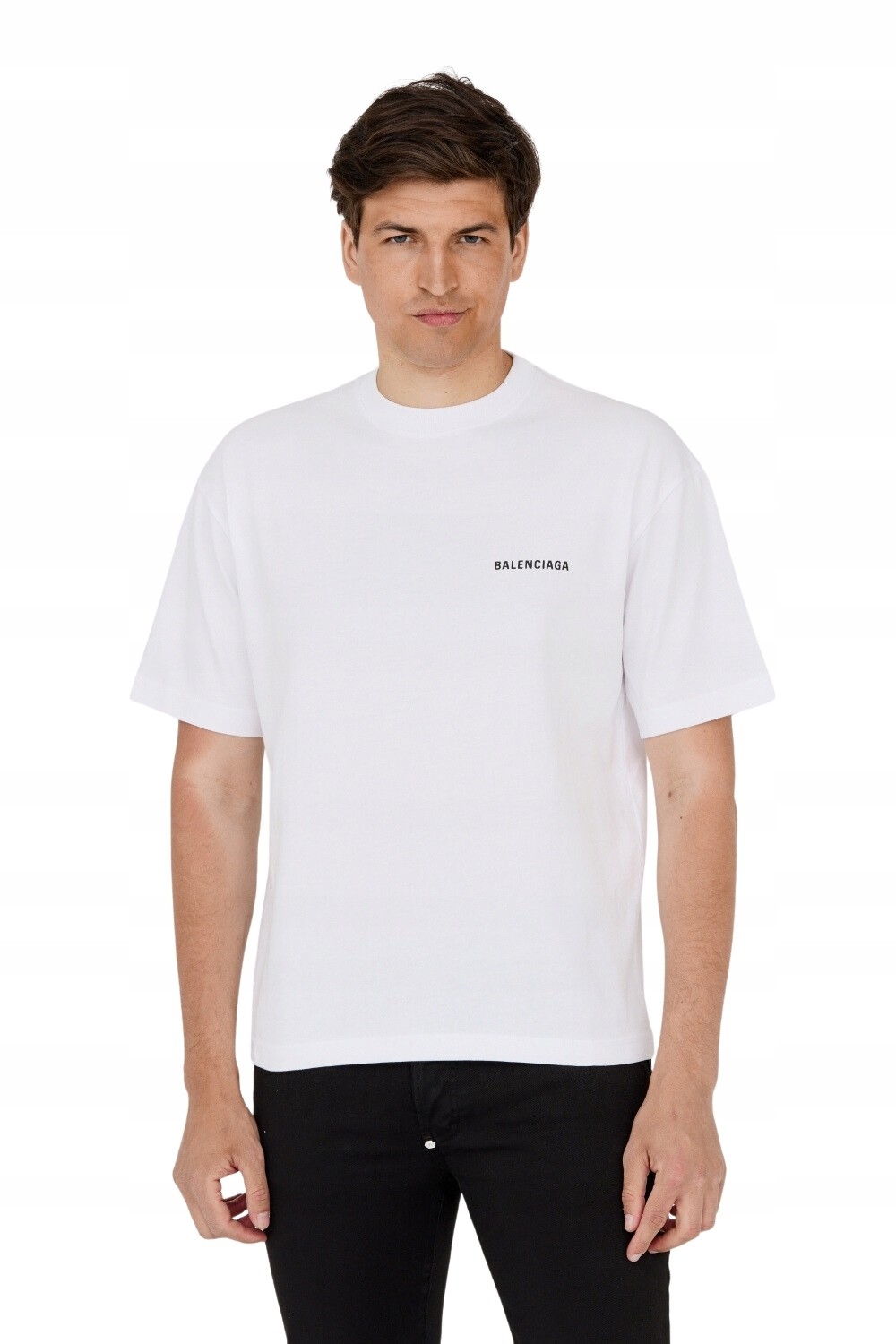 BALENCIAGA White t-shirt with logo on back