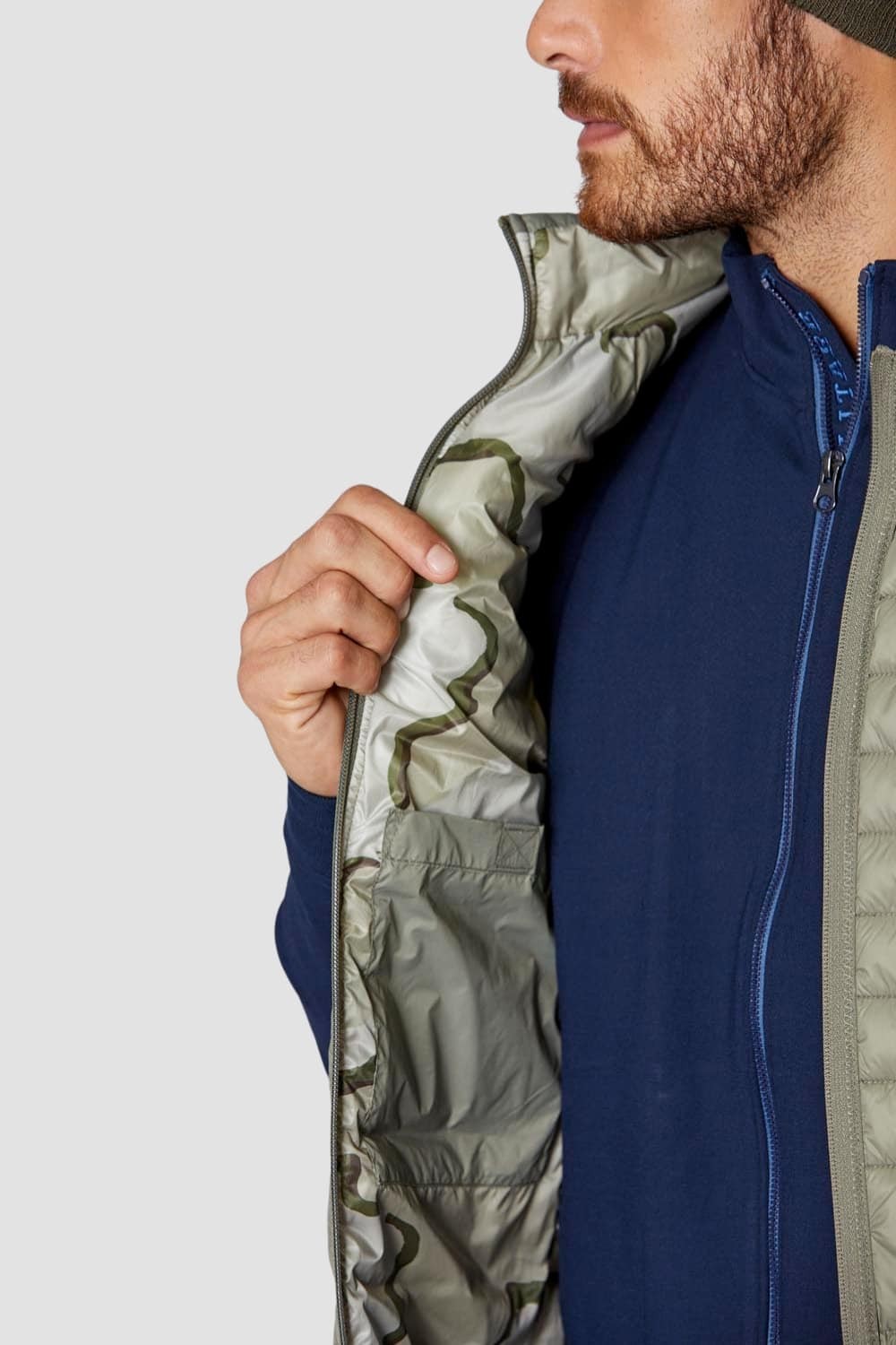 AERONAUTICA MILITARE Zielony bezrękawnik Ultralight Quilted Vest