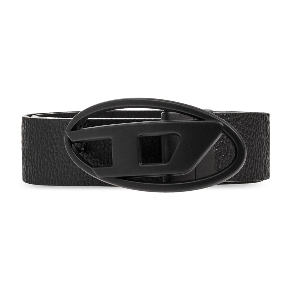 DIESEL Czarny męski skórzany pasek B-1DR REV II