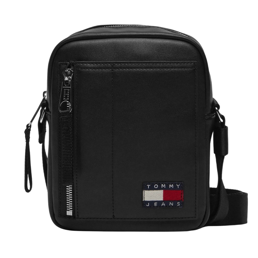 TOMMY JEANS Black sachet with large zipper closure