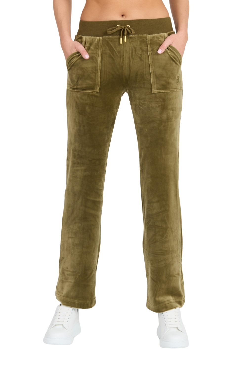 JUICY COUTURE Women's Green Del Ray Gold HW Pants