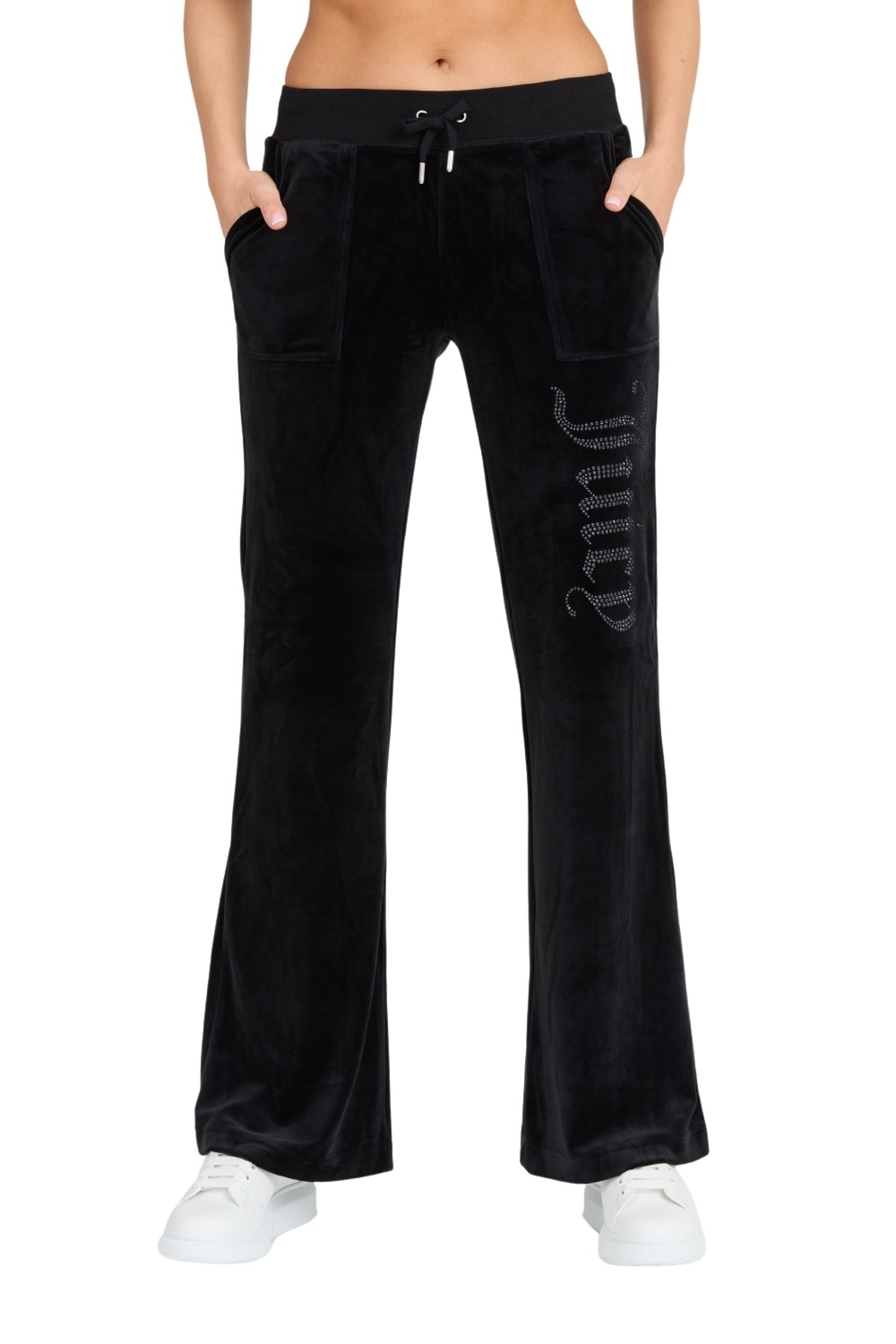 JUICY COUTURE Czarne damskie dresowe spodnie Layla Jewelled Low Rise Pant