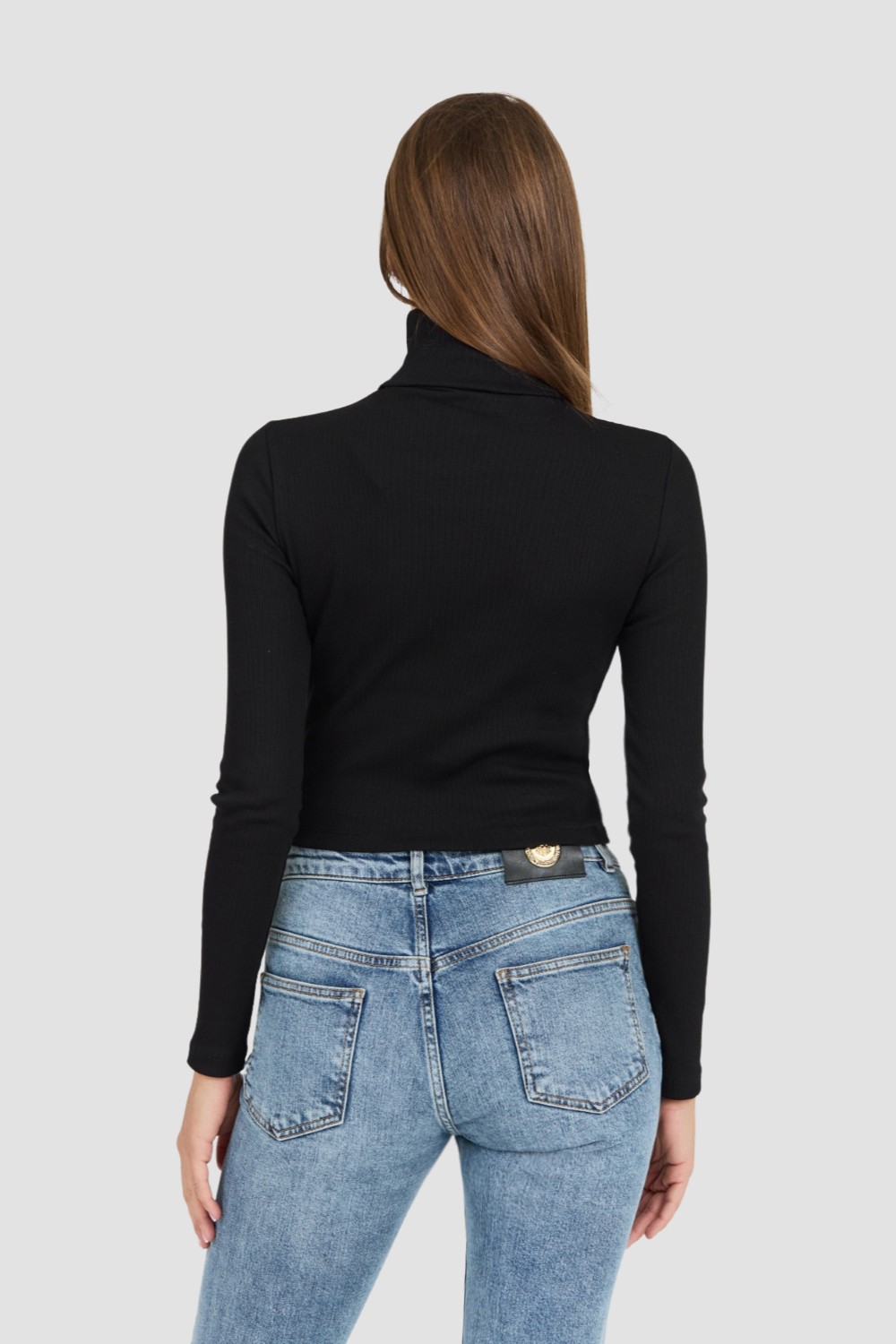 CALVIN KLEIN Black women's short turtleneck