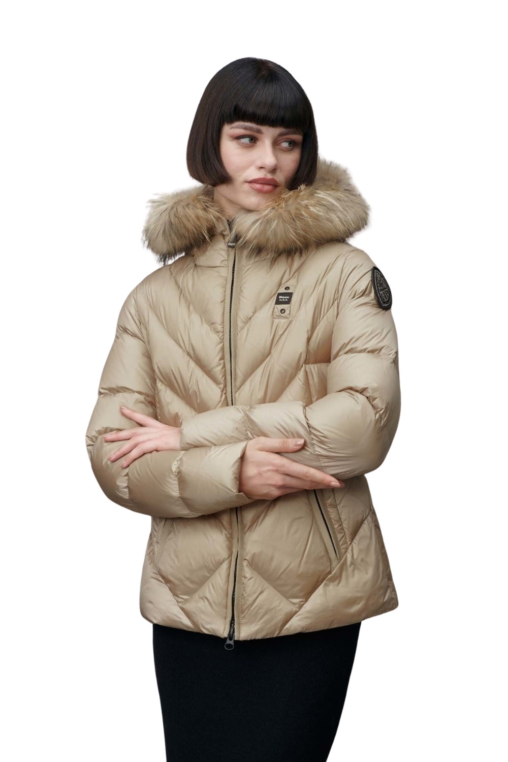 BLAUER Alicia Beige Women's Short Jackets