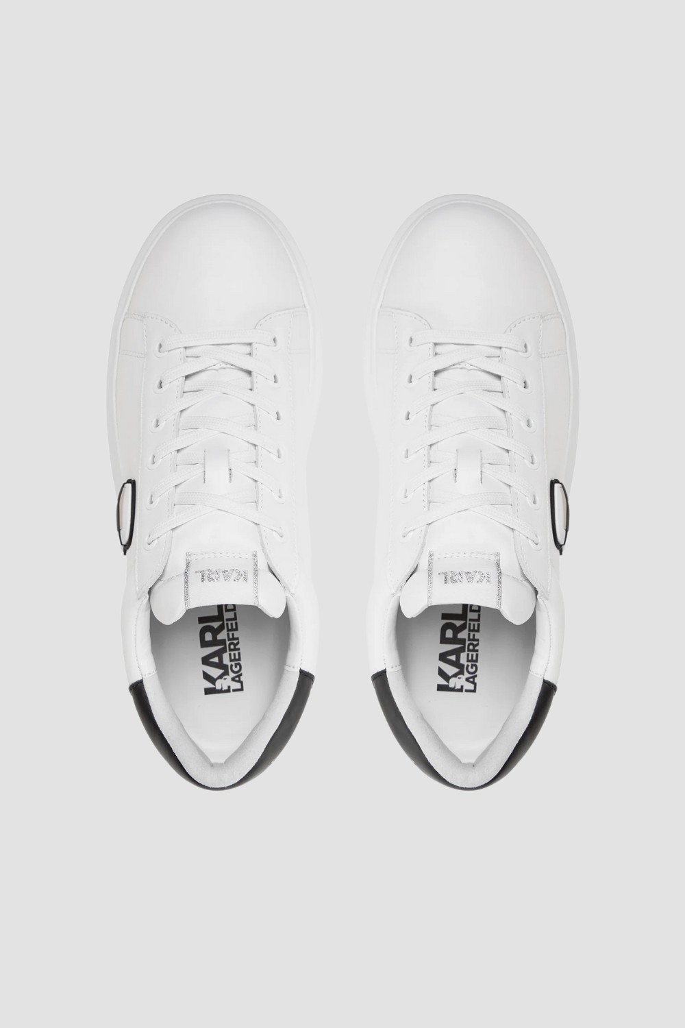 KARL LAGERFELD Białe sneakersy Kapri Nft Lo Lace