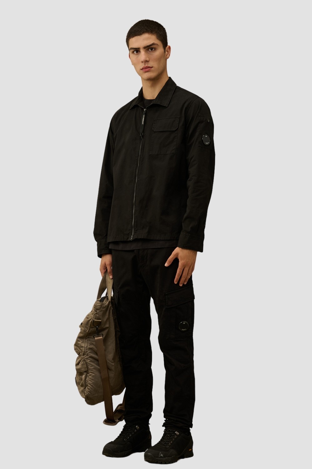 C.P. COMPANY Czarne męskie spodnie Cargo Pant