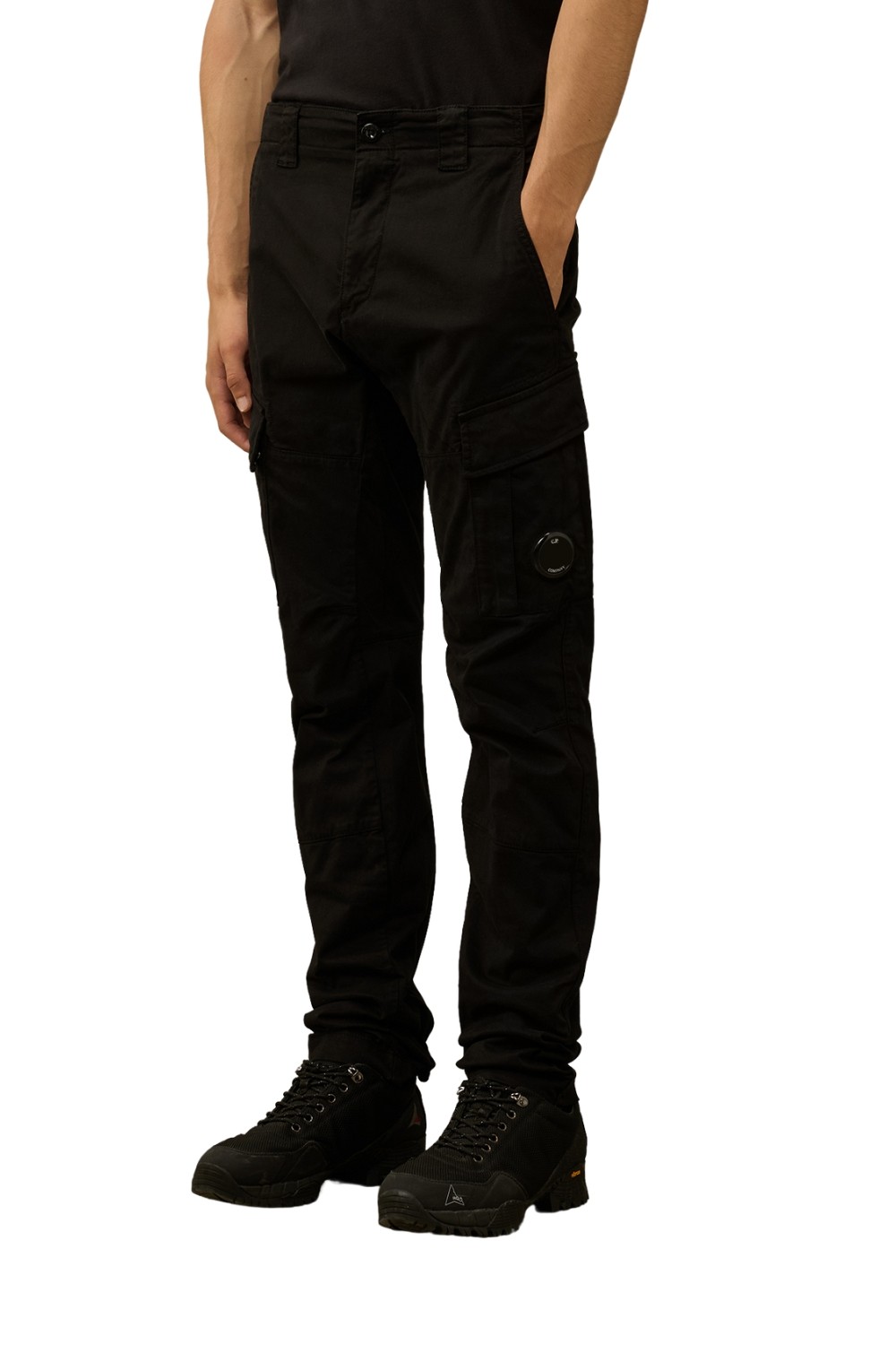 C.P. COMPANY Czarne męskie spodnie Cargo Pant