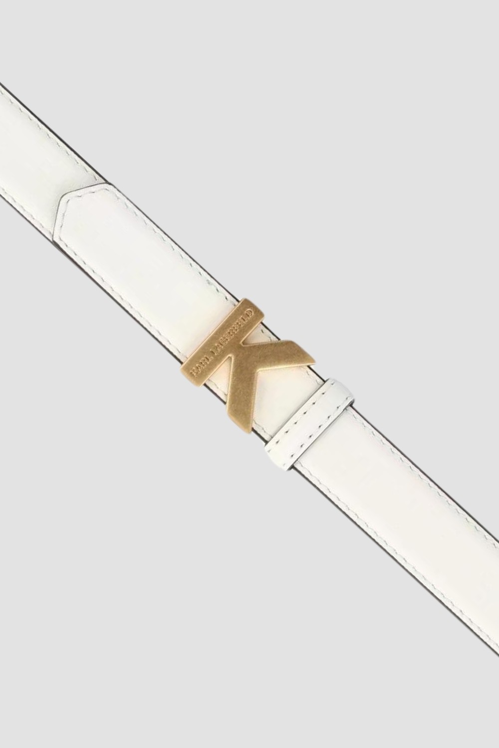 KARL LAGERFELD Biały damski pasek K/lock