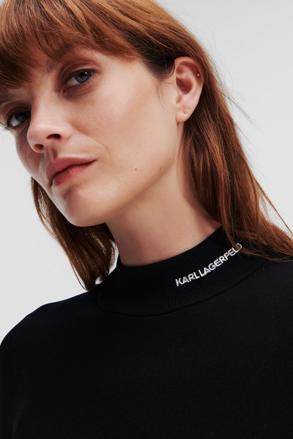 KARL LAGERFELD Negru Femei Classic Turtle Neck Turtleneck