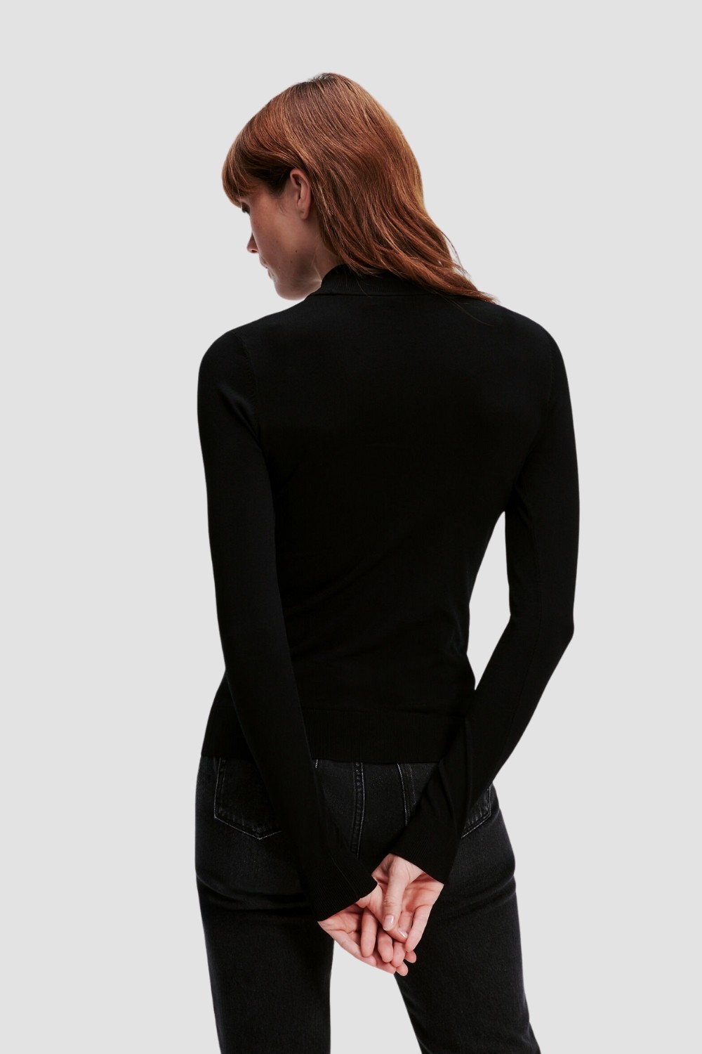 KARL LAGERFELD Negru Femei Classic Turtle Neck Turtleneck