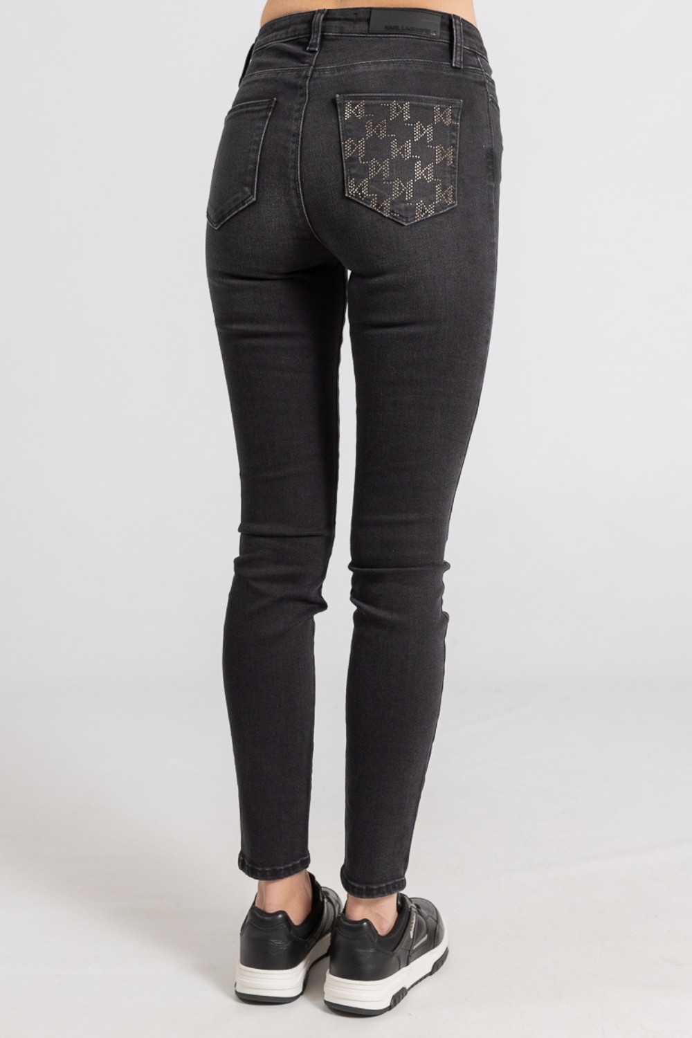 KARL LAGERFELD Czarne jeansy damskie Skinny Denim