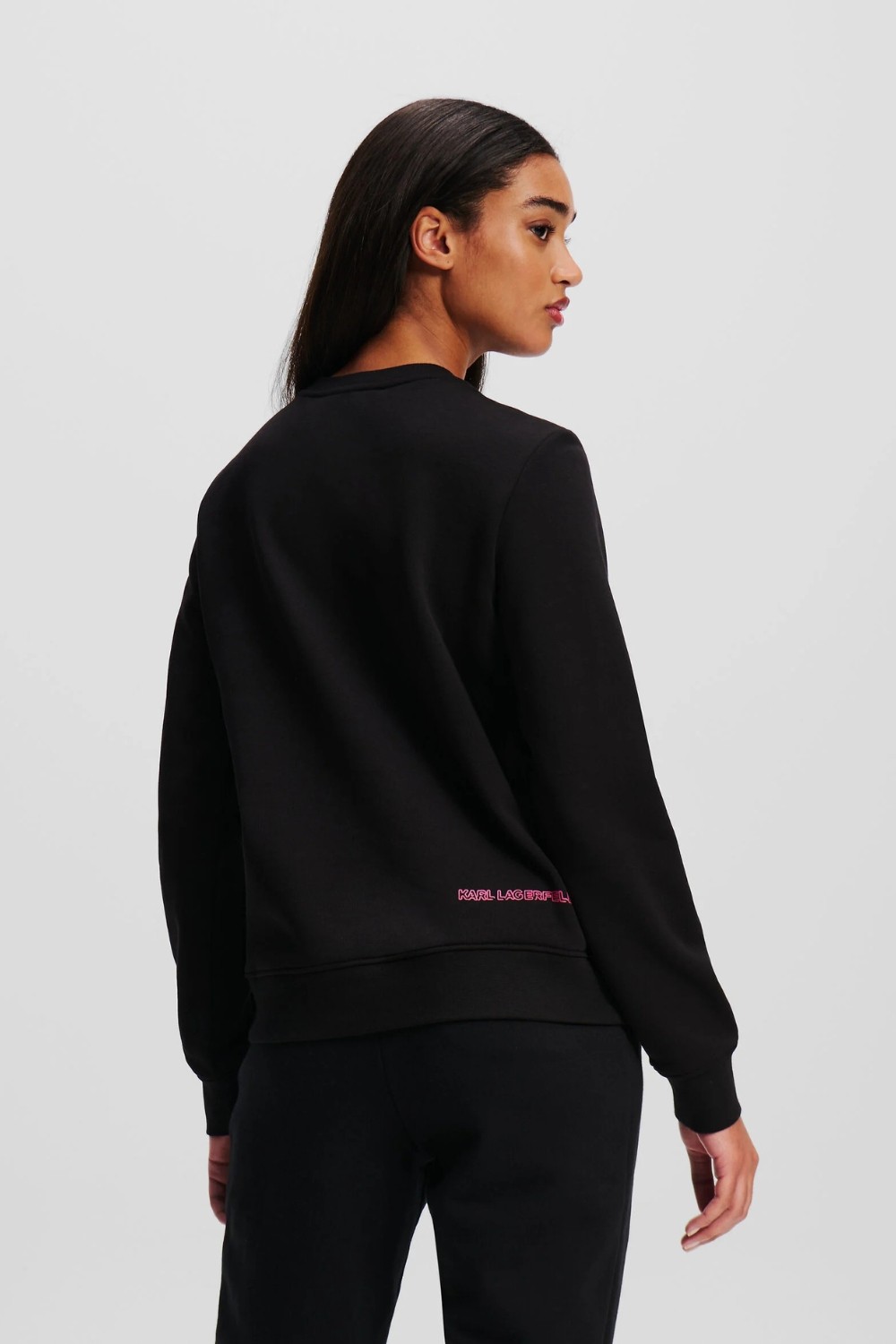 KARL LAGERFELD Czarna bluza damska Ikonik 2.0 Jelly