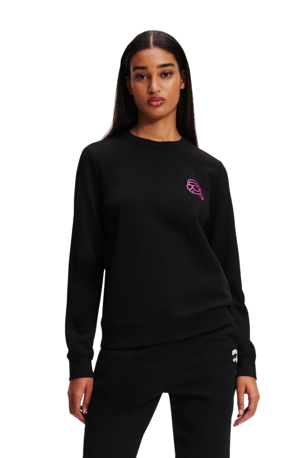 KARL LAGERFELD Czarna bluza damska Ikonik 2.0 Jelly