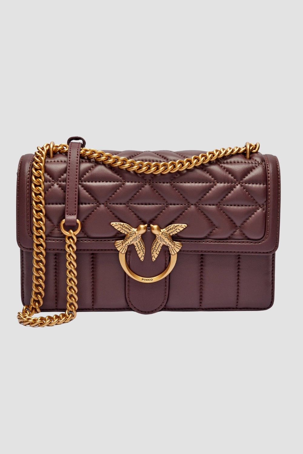 PINKO Brązowa torebka Love One Classic DC