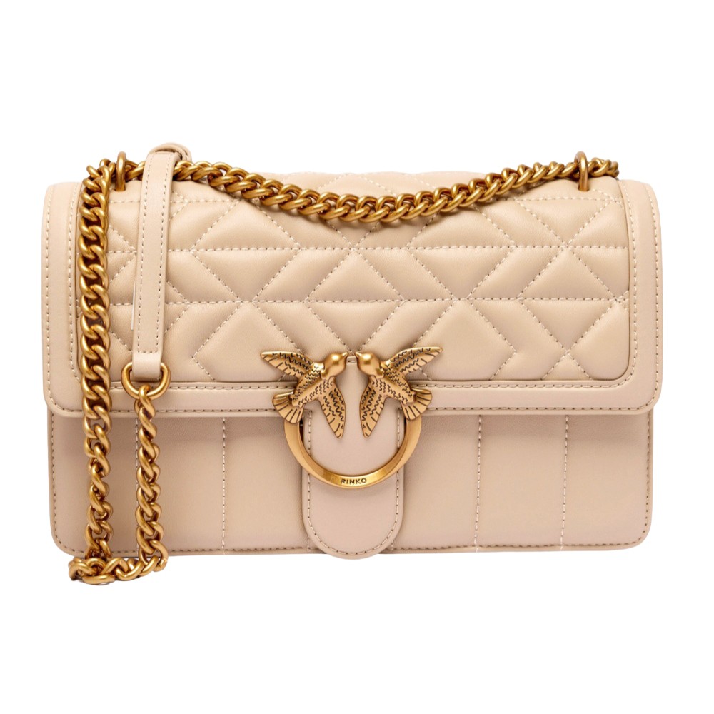 PINKO Beżowa torebka Love One Classic DC