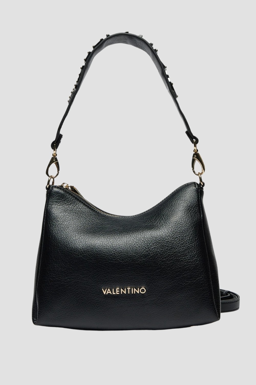 VALENTINO Czarna damska torebka Kalimba Hobo Bag z saszetką