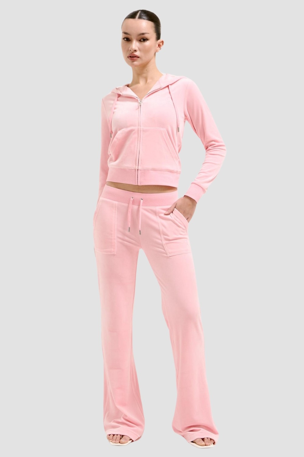 JUICY COUTURE Różowe damskie spodnie dresowe Layla Low Rise