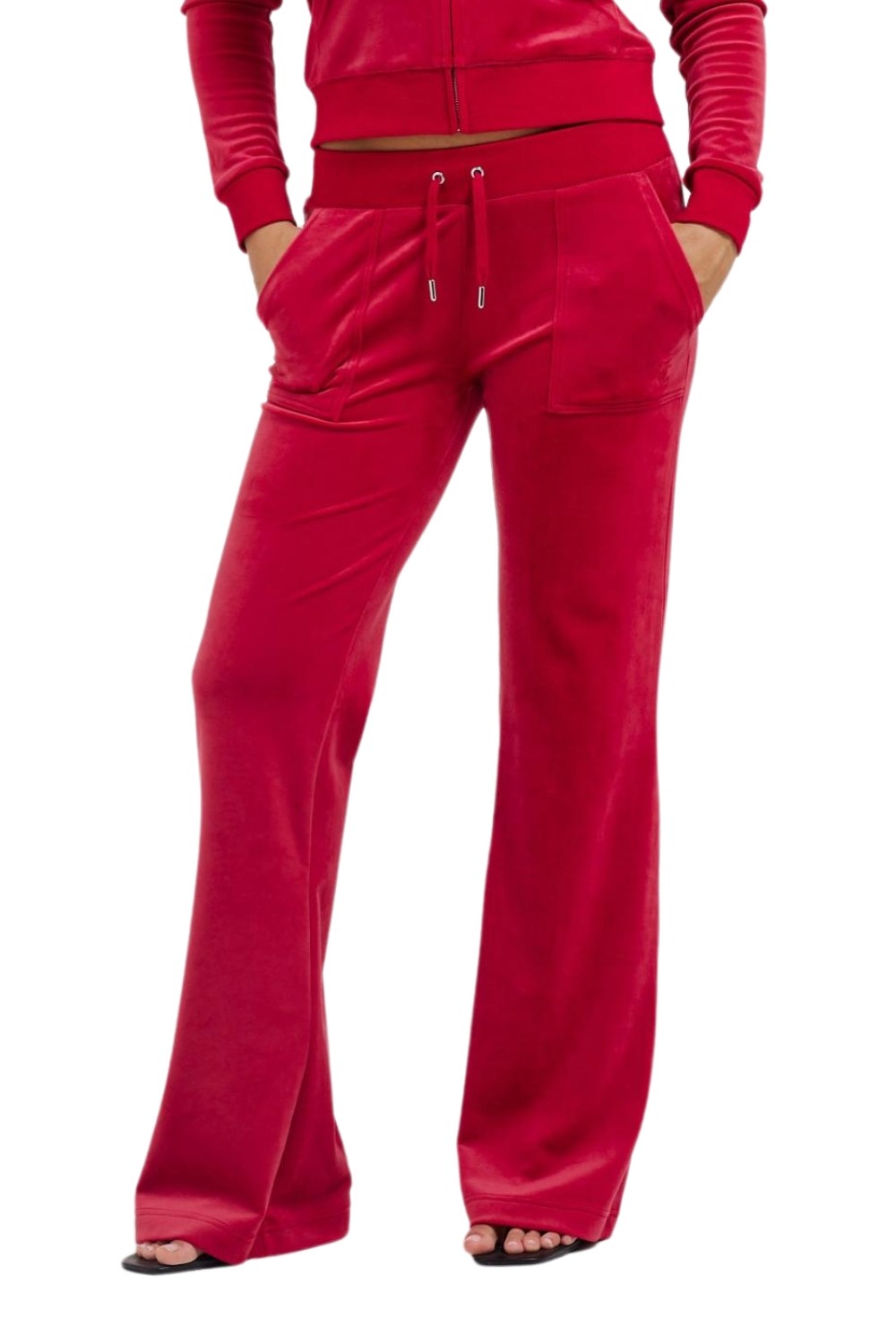 JUICY COUTURE Czerwone damskie spodnie dresowe Layla Low Rise