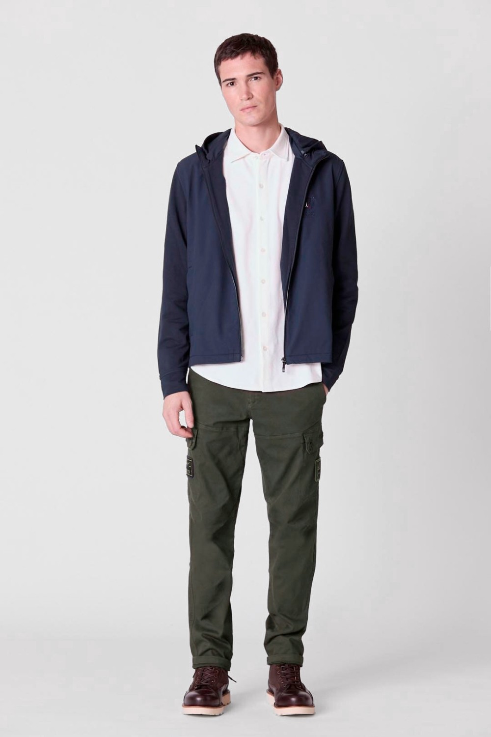 AERONAUTICA MILITARE Zielone męskie spodnie Cargo