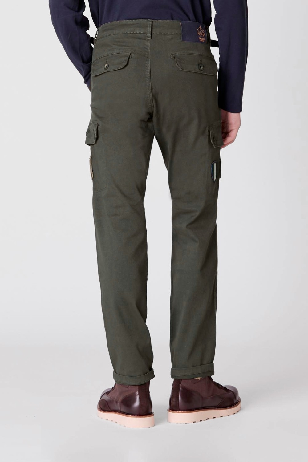 AERONAUTICA MILITARE Zielone męskie spodnie Cargo