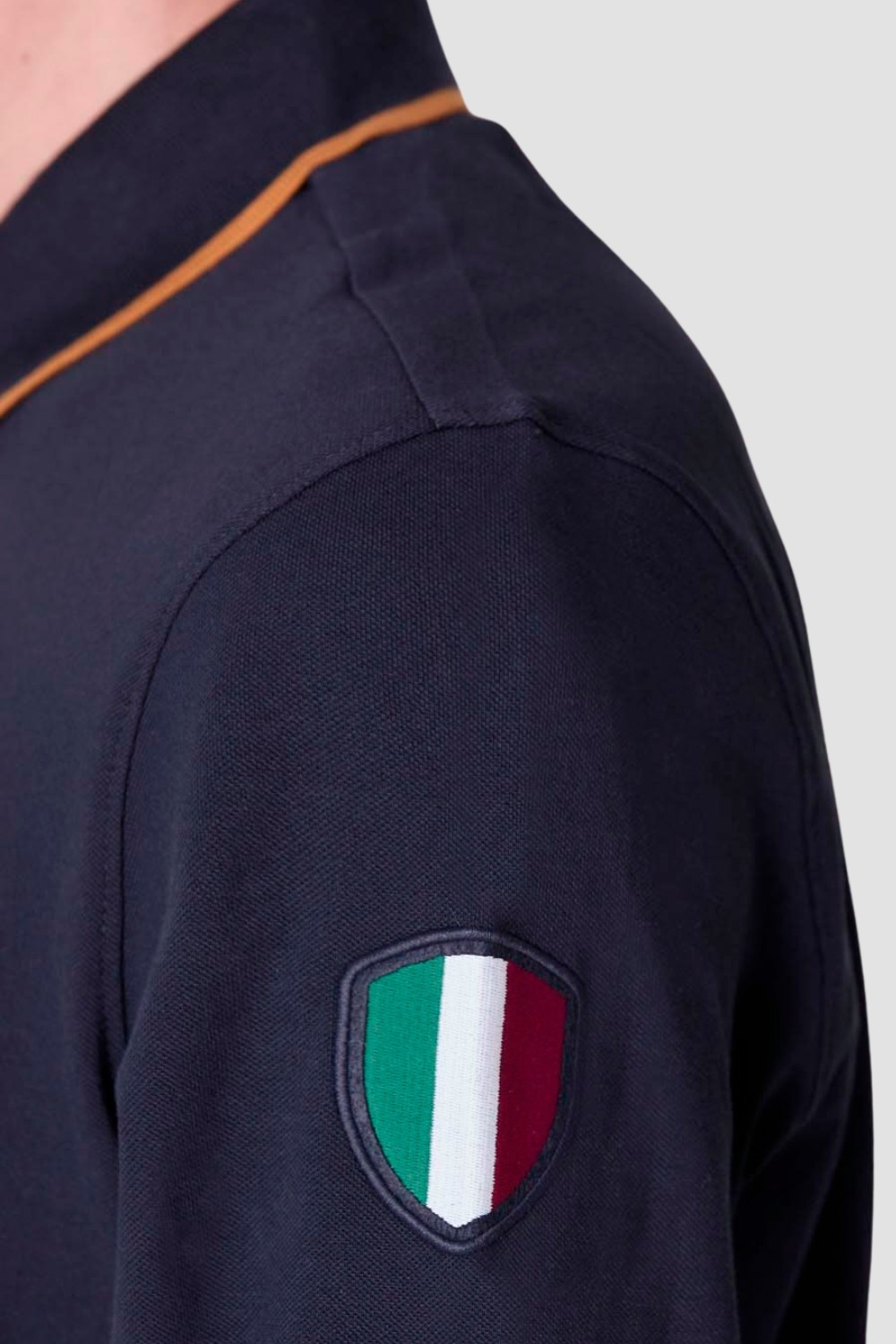 AERONAUTICA MILITARE Granatowa męska koszulka polo Piqué