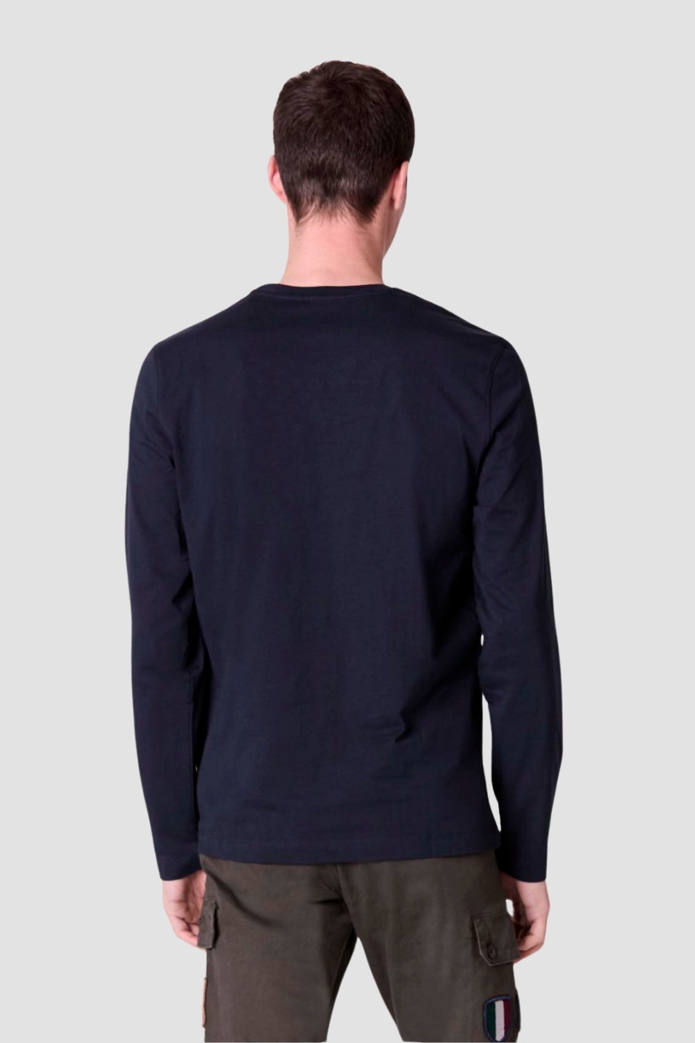 AERONAUTICA MILITARE Navy blue men's longsleeve Crew neck