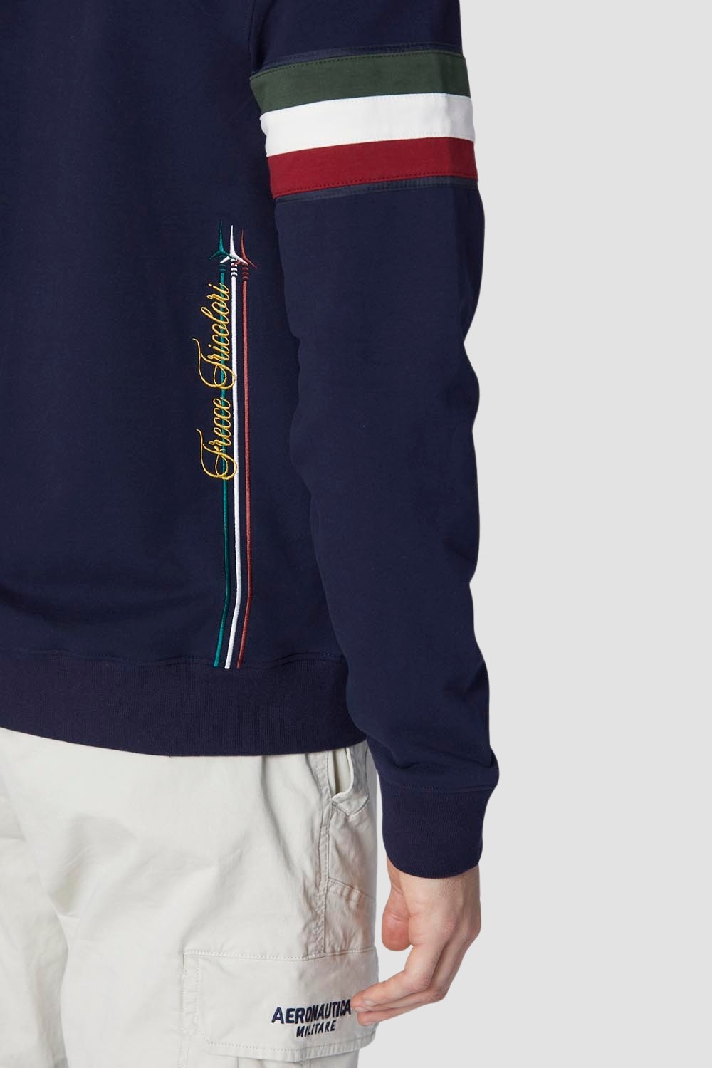 AERONAUTICA MILITARE Men's navy blue zip-up sweatshirt