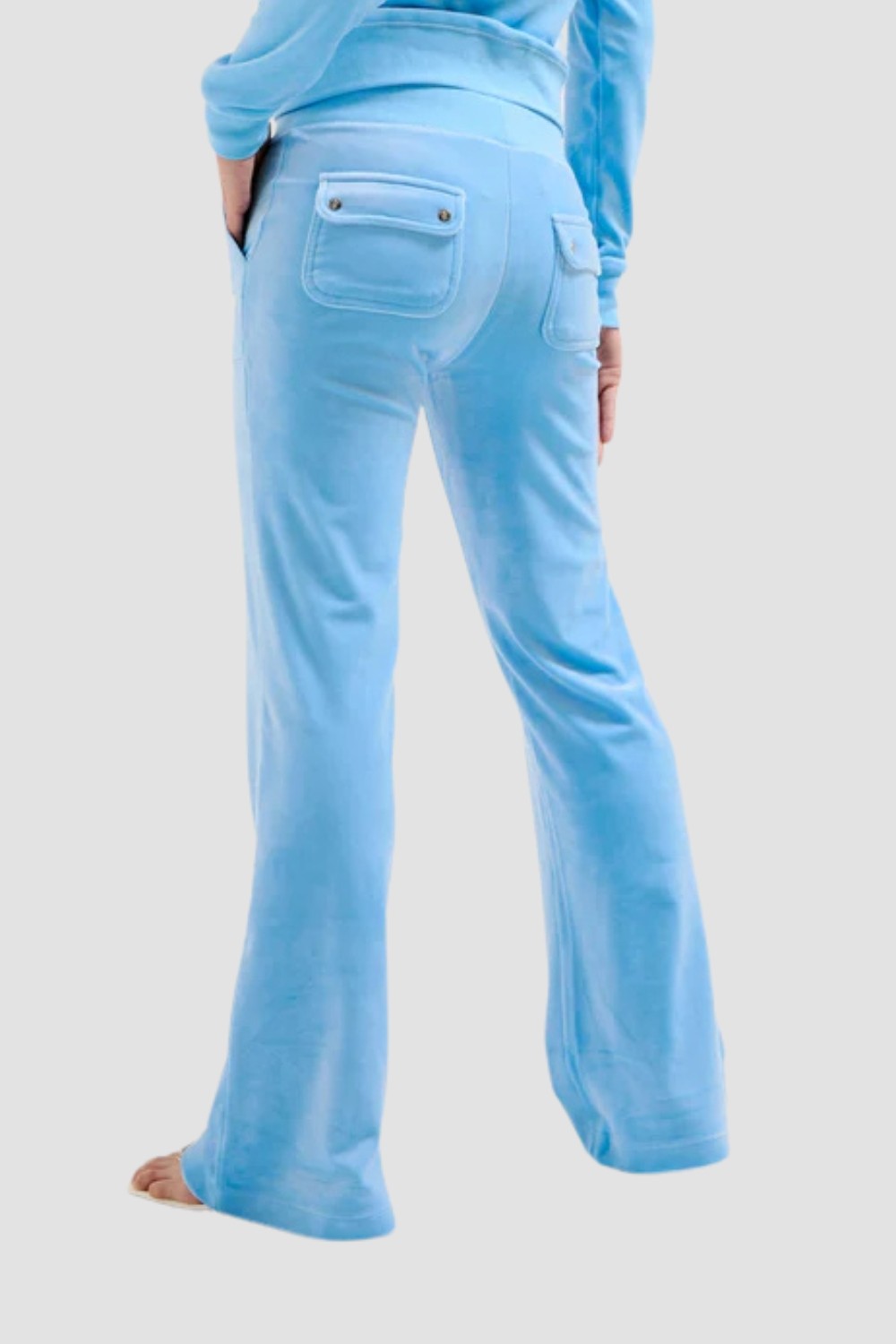 JUICY COUTURE Błękitne damskie spodnie dresowe Del Ray Pocketed Pant