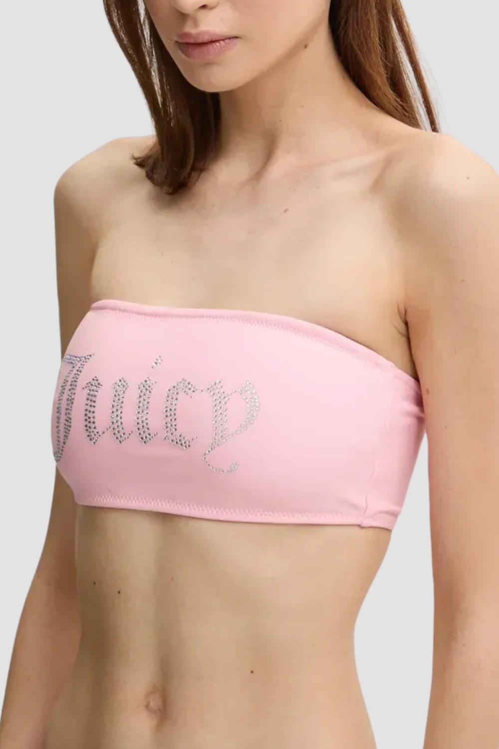 JUICY COUTURE Różowy strój kąpielowy Bandeau Bikini Set