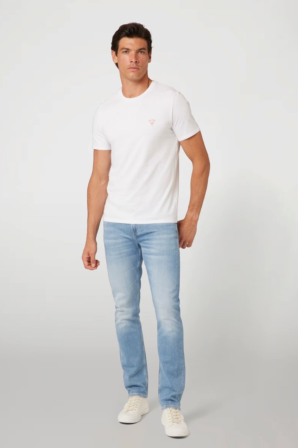 GUESS Błękitne męskie spodnie jeansowe Angels