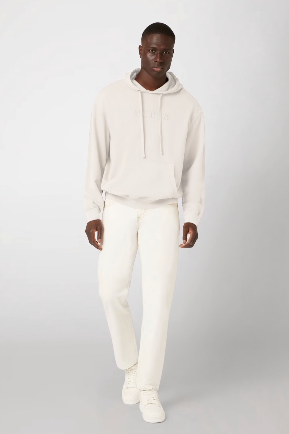 GUESS Beżowa bluza męska Finch Terry