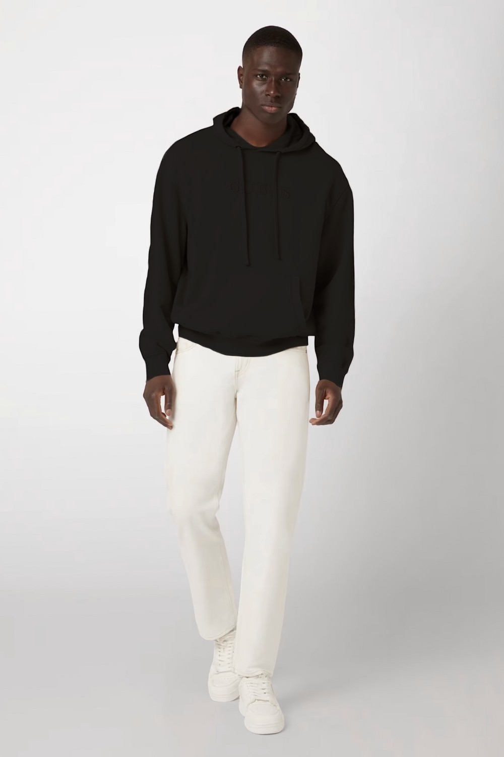 GUESS Czarna bluza męska Finch Terry