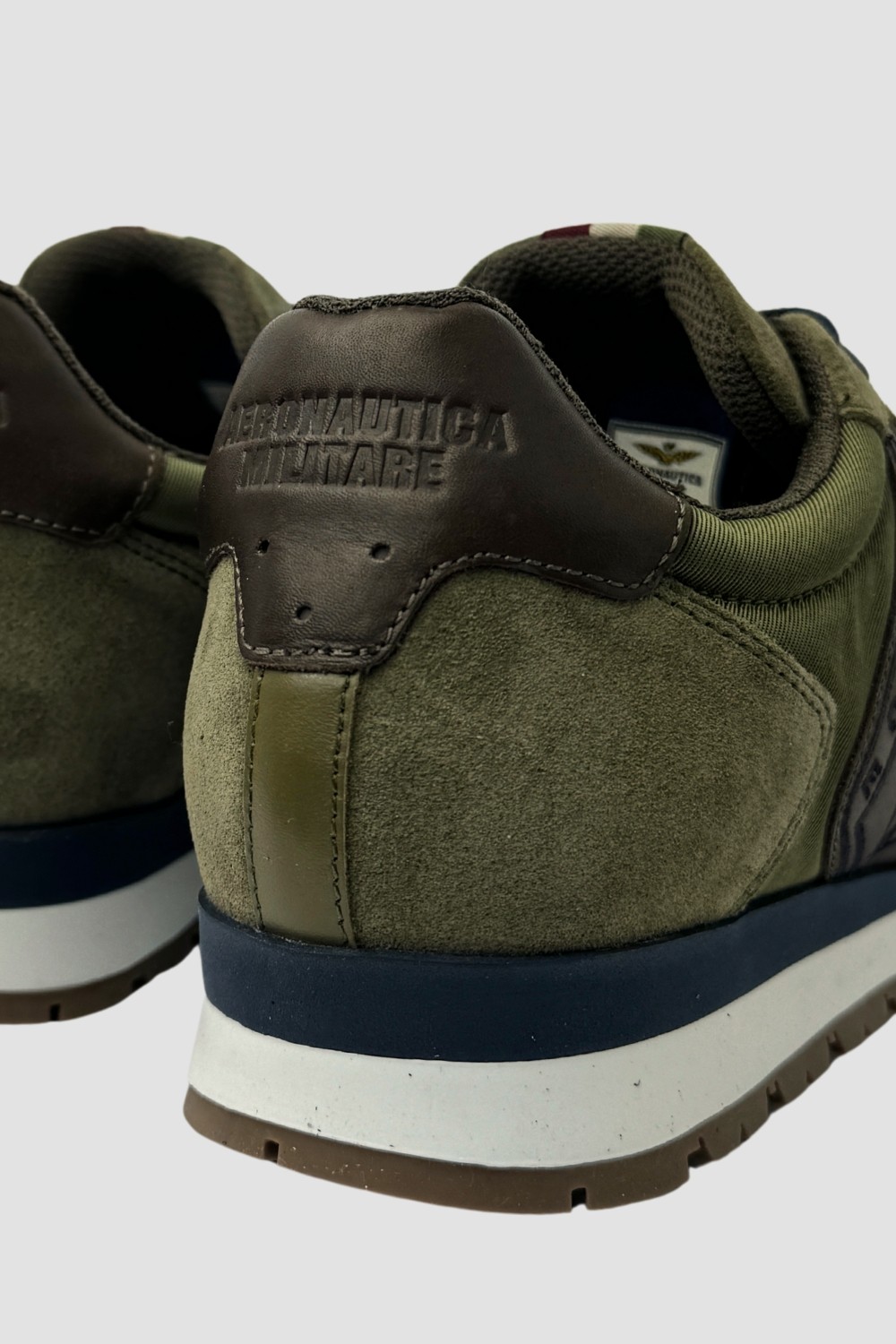 AERONAUTICA MILITARE Zielone sneakersy męskie Frecce Tricolori