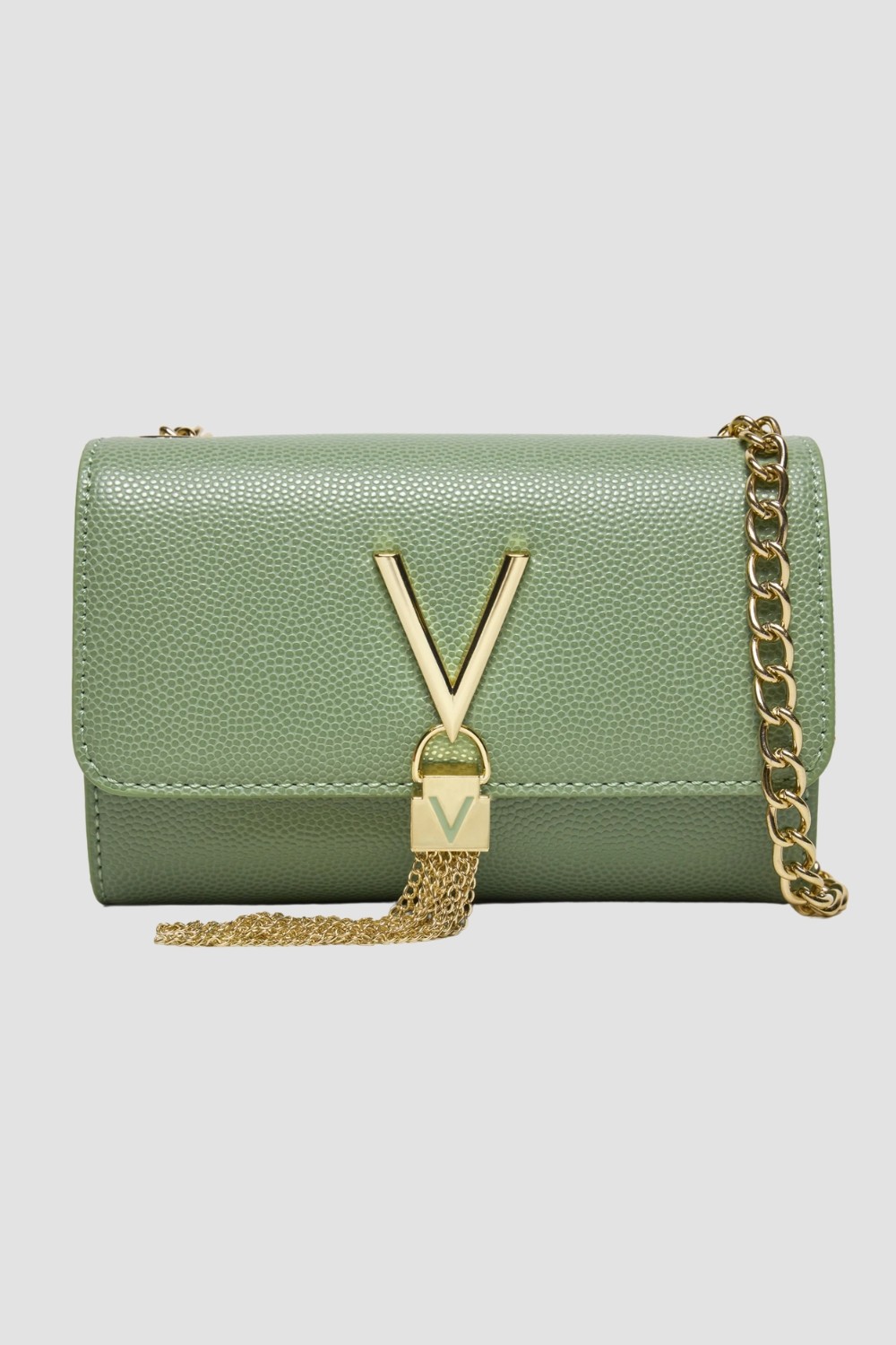 VALENTINO Mała zielona kopertówka Divina Pochette