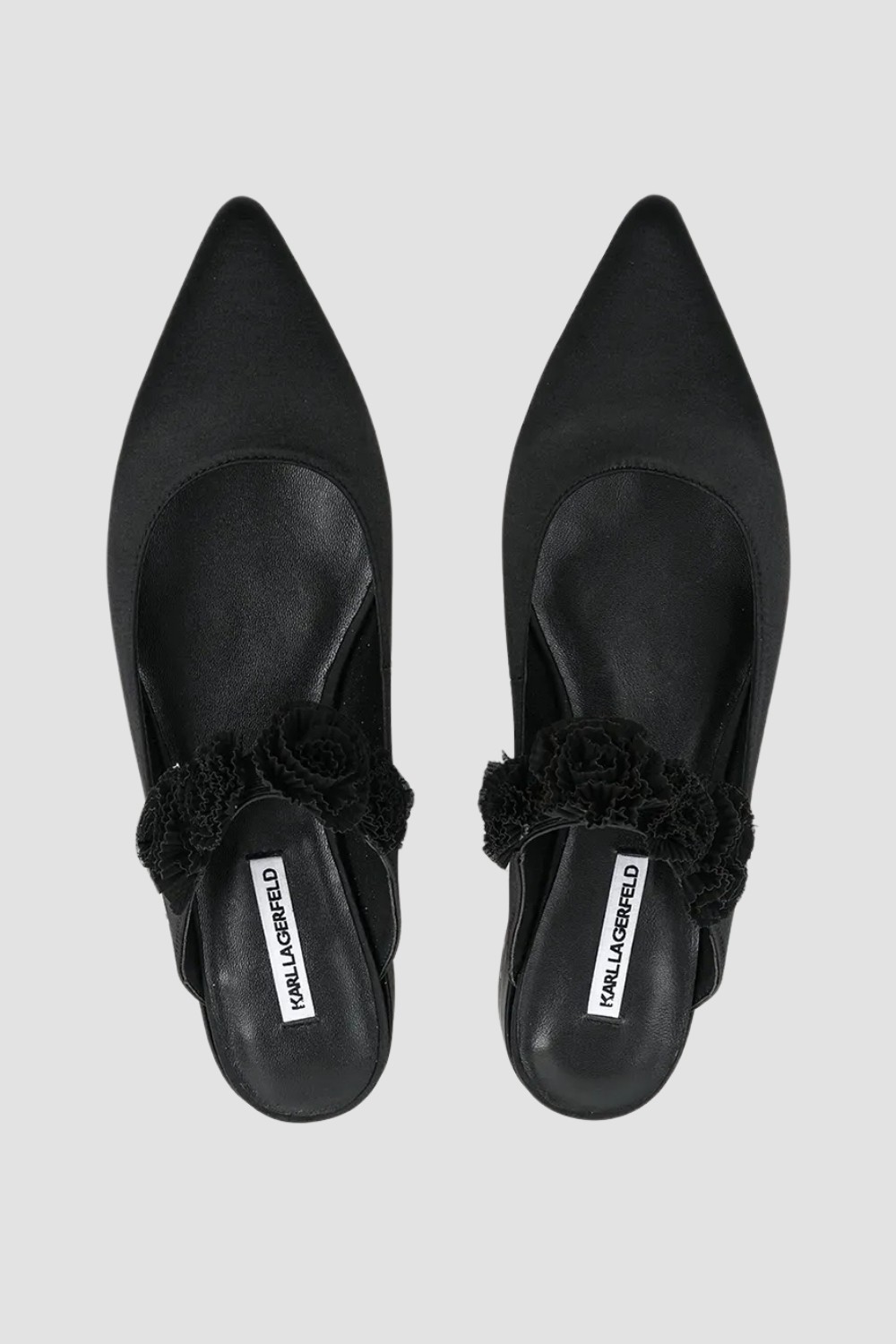 KARL LAGERFELD Czarne damskie baleriny KERRIE