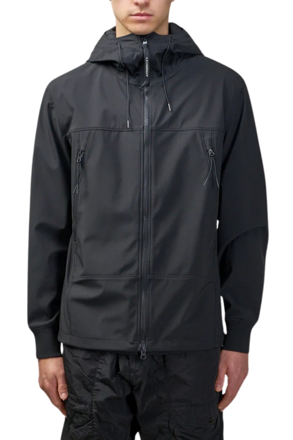 C.P. COMPANY Czarna męska kurtka wiatrówka Outerwear