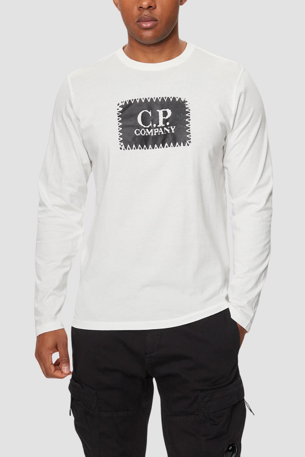 C.P. COMPANY Biały męski longsleeve