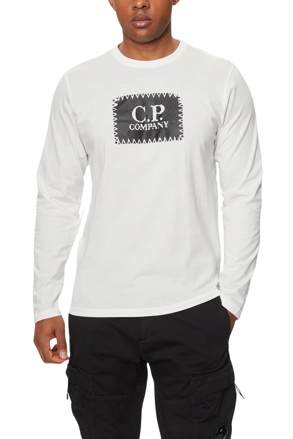 C.P. COMPANY Biały męski longsleeve