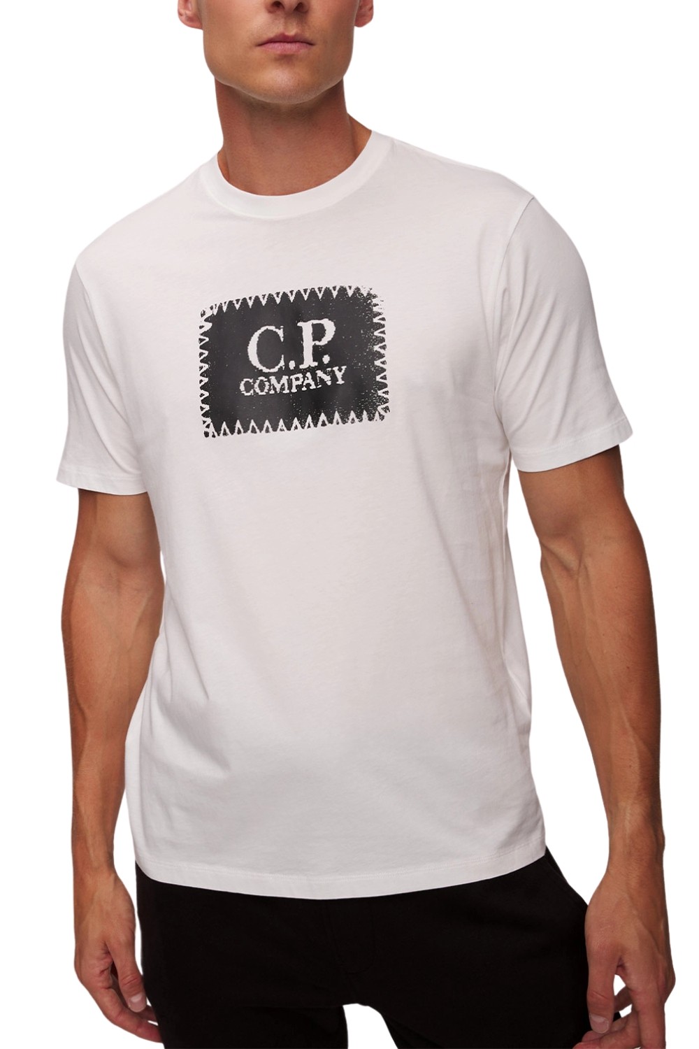 C.P. COMPANY Biały męski t-shirt