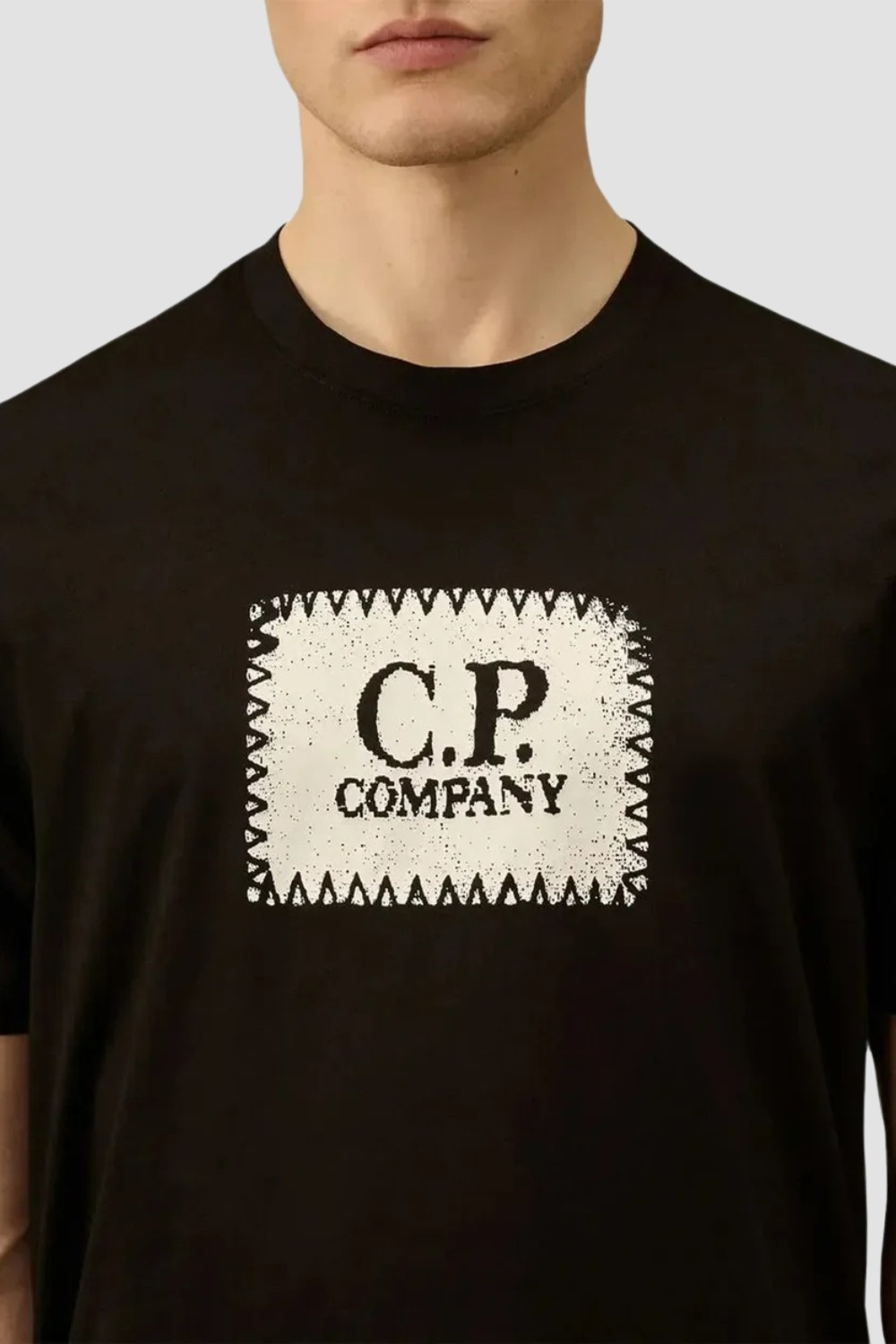 C.P. COMPANY Czarny męski t-shirt