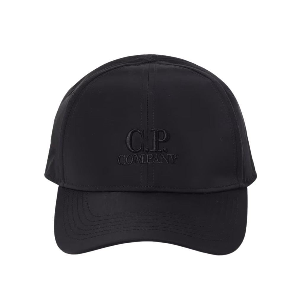 C.P. COMPANY Czarna męska czapka z daszkiem oraz goglami