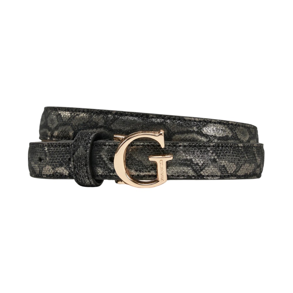 GUESS Czarny damski pasek z printem węża Adj Belt H30