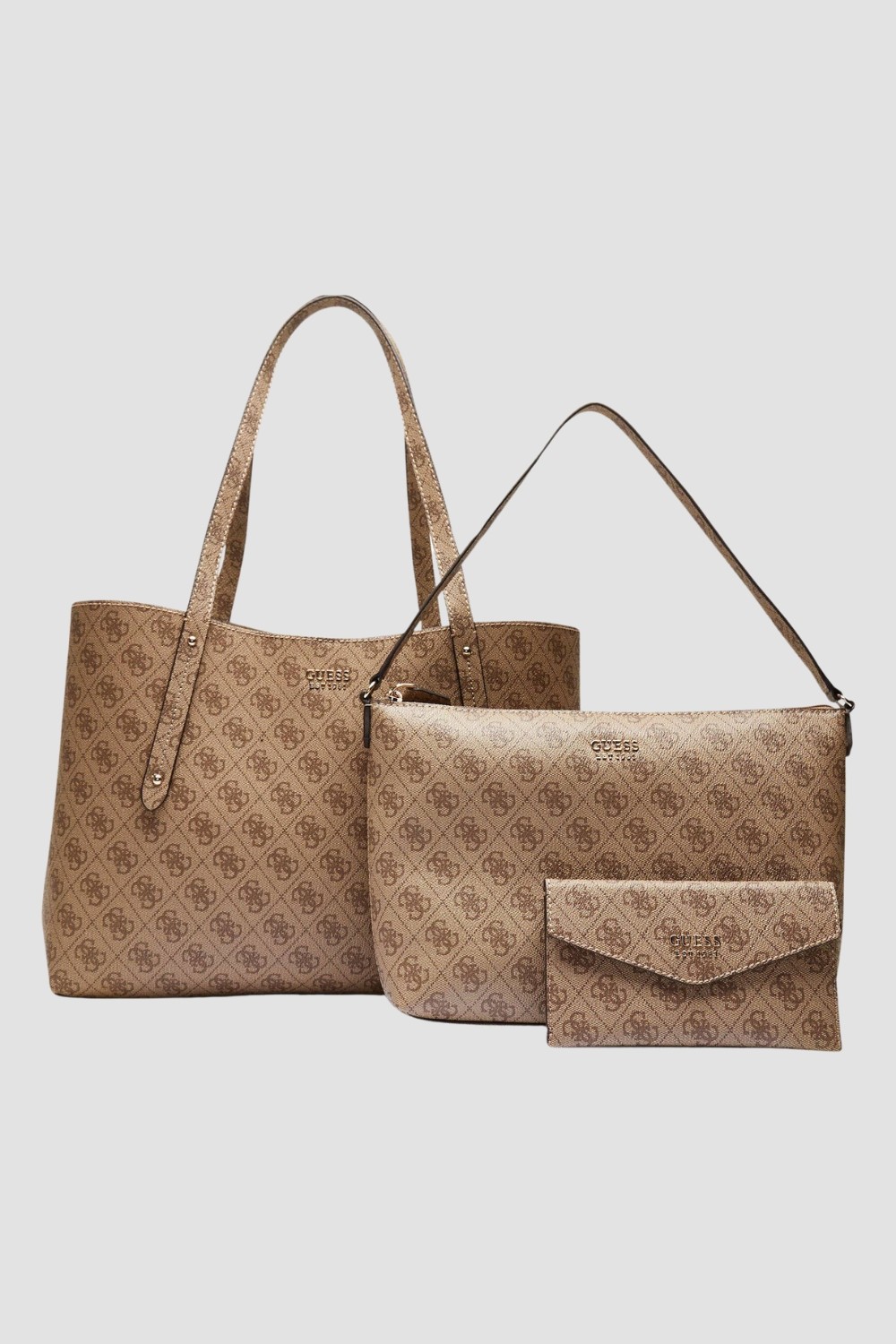 Жіноча сумка-шоппер GUESS Brenton коричневого кольору