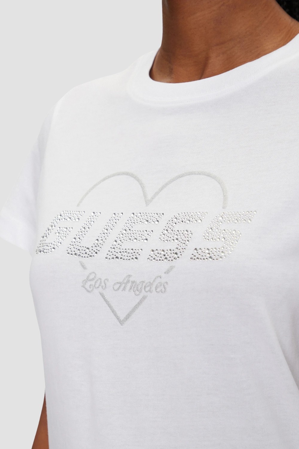 GUESS Biały damski t-shirt Narciso