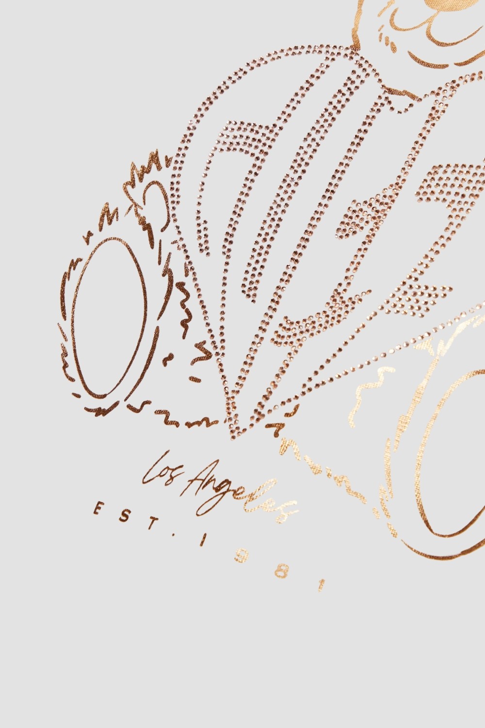 GUESS Beżowy  t-shirt damski Bear Boxy