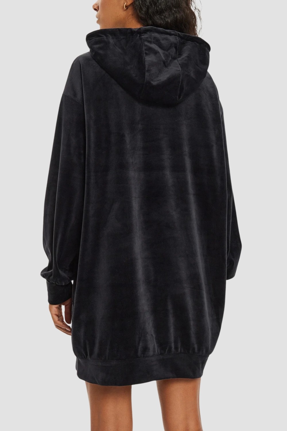 GUESS Сzarna damska długa welurowa bluza Couture