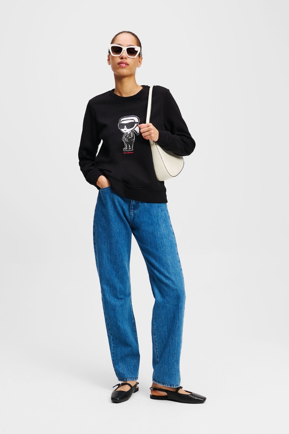 KARL LAGERFELD Czarna damska bluza Ikon Sketch